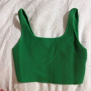 Aritzia Sculpt Knit Squareneck Cropped Tank